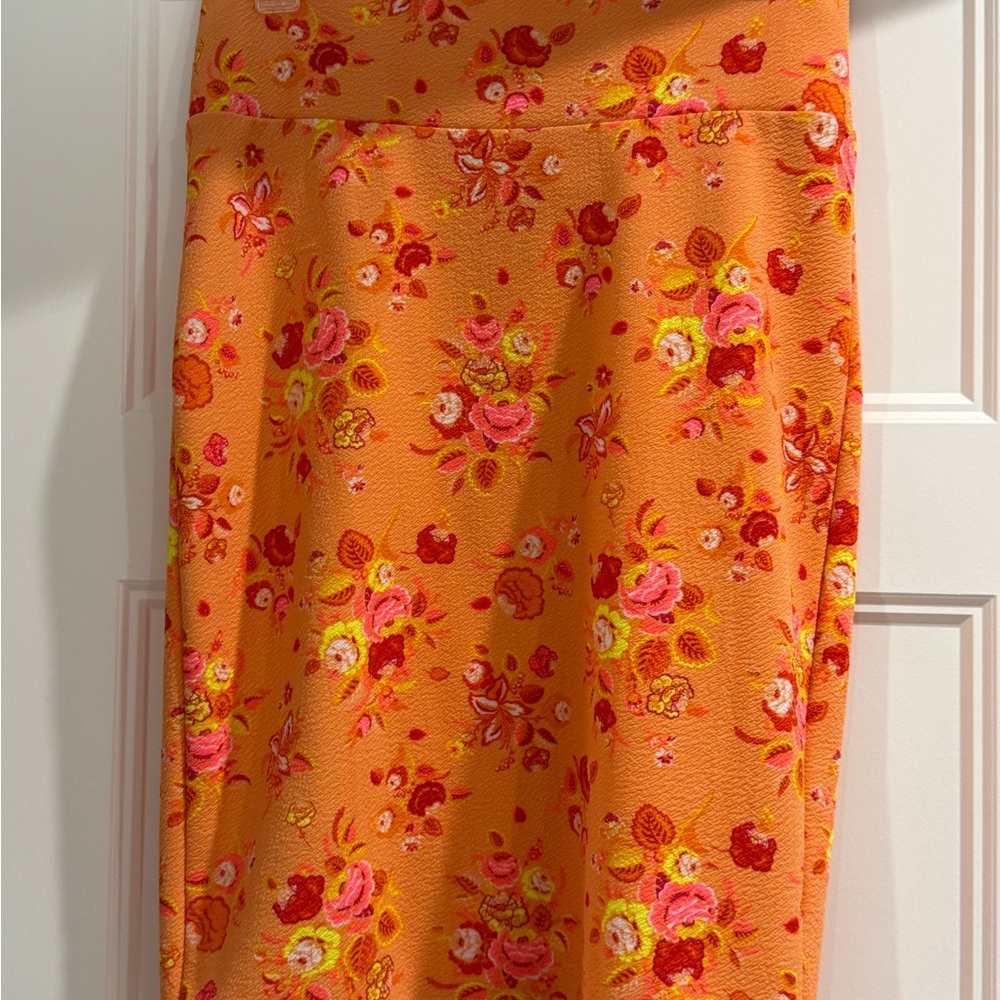 Cassie
LuLaRoe Orange Midi Pencil Skirt for Casual Wear